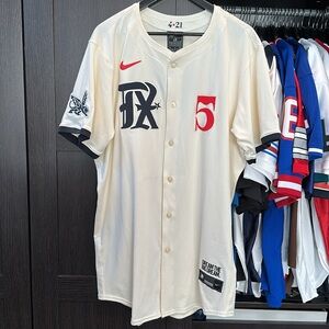 Corey Seager Texas Rangers Nike City Connect Elite Player Jersey - Cream - 48/XL